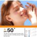 Hyaluronic Acid Sunscreen SPF 50+ PA+++ Sun Cream SPF 50 Face Sunscreen SPF 50 High Protection Face Sun Cream Moisturizing Refreshing Travel Size Sun Cream Against Sunburn Non-Greasy - Buy Online on SooperMarket.com