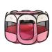 Pet Playpen - Indoor Outdoor Mesh Open-Air Playpen and Exercise Pen Tent House Playground for Dogs and Cats Small (29" x 29" x 17") Color-001