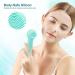 Silicone Electric Facial Cleansing Brush | Waterproof Heated Sonic | 4 Modes for Deep Cleaning & Exfoliating | Blackhead Removal | Mother's Day Gift | Green - Medium - Buy Online on SooperMarket.com