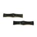 Pair of Clip-in End Barrettes Hair Slides with Cut-Out Design Type 2 .