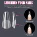 240PCS Medium Coffin Gel Nail Tips Set - Pre-Buffed Artificial Nails Kit - Buy Online on SooperMarket.com