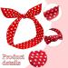 Polka Dot Headbands Set - Retro Bandana Wire Headband for Girls & Women - Vintage Print Christmas Hairband (Red & Black) - Buy Online on SooperMarket.com