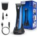 Body Hair Trimmer Men IPX7 Waterproof Wet and Dry Pubic Trimmer Body Groomer with LED Light & Digital Display Extra Ceramic Blade