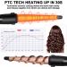 1/2-1 Inch Tapered Curling Iron | Ceramic Hair Curler Wand | Adjustable Temperature | Heat Resistant Glove | Rose Pink - Buy Online on SooperMarket.com