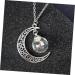 FOYTOKI Necklaces Women Chain Moon Necklace Women Necklace Dandelion Necklace Miss Jewelry Dried Flowers - Buy Online on SooperMarket.com