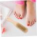 2 x Exfoliating Tool for Dead Skin Feet Grinding Tools Foot Care Brush Wooden Tools Foot on the Foot Wood 2 in 1 Pedicure Brush - Buy Online on SooperMarket.com