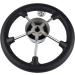 Pebbly Beach 11 Marine Boat Steering Wheel - Stainless Steel 5 Spoke with Knob and Foam Grip - Buy Online on SooperMarket.com