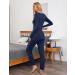 Irdcomps Women's Maternity Pyjamas Set - Cotton Nursing Nightwear PJ Set for Pregnancy - S Navy Blue - Buy Online on SooperMarket.com