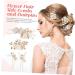 PLAFOPE 1 Set Comb Set Bride Side Combs Hair Decorations U Shaped Hair Pins Rhinestones Wedding Side Comb Wedding Hair Pins Wedding Veil Combs Flower Bridal Combs Hair Flowers Pearl White - Buy Online on SooperMarket.com