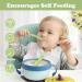 Vicloon Baby Fork and Spoon Set - 2Pcs Silicone Weaning Spoon Set for Self Feeding - Easy Grip Toddler Cutlery Kit in Light Green - Buy Online on SooperMarket.com