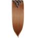 Ombre Colorful Synthetic Clip in Hair Extensions - 23 Light Auburn - 8Pcs Full Head, 18Clips - Buy Online on SooperMarket.com