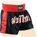 MRX Men's Boxing Shorts - Black/Red, Large | Training & Fighting Muay Thai MMA BJJ Kickboxing Trunks - Buy Online on SooperMarket.com