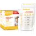 Burnnove 130 pieces of breast milk bag 250ml bpa-free breast milk storage bags double zipper.