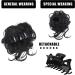 Long beard ball head wig bun grab clip Fluffy natural scrunchie bridal cocktail hairpin Messy Hair Bun Extensions Curly Wavy Hair Scrunchies Ponytail Hair Extensions (Natural Black) - Buy Online on SooperMarket.com