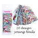 Luxury Graffiti Nail Foils Transfer Stickers - 10PCS Style 8 - Buy Online on SooperMarket.com
