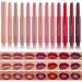 12 Colors Dewy Melting Lipstick High-Shine Glow & Wet Look Glossy Finish Lip Color Vivid Color Gloss Lip Makeup Lip Stain for Women