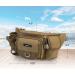 Piscifun Adjustable Waist Fishing Tackle Bag | Portable Water-Resistant Fanny Pack | Multi-function Outdoor Fly Fishing Storage | Small Bag in Khaki - Buy Online on SooperMarket.com