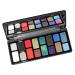 Smokey Eyeshadow Makeup Palette 16 Colors Cool Toned Shimmer Matte Metallic Glitter Eye Shadow Long Lasting Waterproof Blendable Black Red Green Blue Glitter Neutral Holographic Eyeshadow Makeup