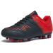LEOCI Soccer Shoes for Kids - Firm Ground Football Boots for Boys & Girls | Size 32 EU | Black & Red - Buy Online on SooperMarket.com