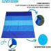 WIWIGO Sandproof Beach Blanket 79 X 83 - Waterproof Outdoor Picnic Mat for Travel, Camping, Hiking - Blue - Buy Online on SooperMarket.com