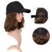 MapofBeauty Short Curly BOB Synthetic Hair Extension Baseball Hat Wig (Brown) - 13 Inch/33 cm - Buy Online on SooperMarket.com