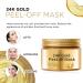 24K Gold Peel Off Mask | Anti-Aging Firming Face Mask with Hyaluronic Acid & Collagen | Deep Cleansing Moisturizing Removes Blackheads | 120g - Buy Online on SooperMarket.com