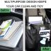 ECWKVN Car Front Seat Organiser - Heavy Duty Passenger Tidy Backseat Storage Bag with 10 Pockets - Black - Buy Online on SooperMarket.com