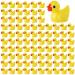 Movstriker 100Pcs Mini Resin Ducks Tiny Ducks Realistic Shape Micro Landscape Ornament Cute Baby Bath Time Toy Mini Rubber Ducks for Aquarium Potted Dollhouses Christmas Decoration 100Pcs-Yellow