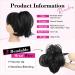 REECHO Black Messy Bun Hair Piece | Claw Clip Ponytail Extension with Bendable Metal Wire | Fake Bun Hair Piece for Women - Buy Online on SooperMarket.com
