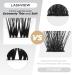 LASHVIEW Cluster Lashes - DIY 3D Eyelash Extensions, Reusable, Black, Super Thin Band, 24 Criss Cross Mix - Buy Online on SooperMarket.com