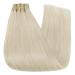 Youngsee Clip-in Extensions Real Hair 55cm Platinum Blonde - 120g Remy Hair Clips (7PCs) - #60A - Buy Online on SooperMarket.com