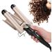 KUIKUI Three Barrel Curling Iron Wand for Effortless S-Shaped Waves - Adjustable Hair Curler Waver Crimper Hair Styling Tool - Buy Online on SooperMarket.com
