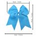 JOYOYO 20Pcs 8 Large Cheer Bows for Girls - Grosgrain Ribbon Elastic Hair Tie Bands - 20 Colors - Buy Online on SooperMarket.com