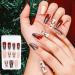 MELLIEX Christmas Fake Nails Artificial Full Cover Press on Nails 48 Pieces Xmas Coffin False Nail Tips Santa Claus Snowflake Elk Nail Art Decorations with Nail Glue and Nail Files - Buy Online on SooperMarket.com