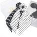 Funlovin Black White Scarf Scrunchie Hair Ribbon Ties Set - Elegant Ponytail Scrunchies with Tails for Women (6pcs) - Buy Online on SooperMarket.com