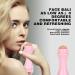 Oil-Absorbing Volcanic Face Roller - 4 Interchangeable Balls | Natural Volcanic Stone | Pink Face Scooter for Oily Skin - Buy Online on SooperMarket.com