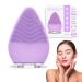 Edicare facial cleaning brush facial care electrical massage device for deep cleaning anti-aging and peeling waterproof (violet) violet 1 piece (1 Pack)