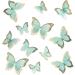 Blumomon 30-Piece 3D Butterfly Cake Topper Decorations - Green & Gold Border Mixed Sizes for Weddings Baby Showers & Birthdays - Perfect Cupcake Picks - Buy Online on SooperMarket.com