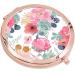 iampanda Rose Gold Compact Mirror for Women - Portable Mini Makeup Mirror with 2X Magnifying, Pink Green Flower Design - Buy Online on SooperMarket.com