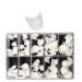 100 nail tips ROUND natural colored in tip box artificial fingernails