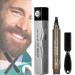 Elmys Beard Filling Pen Waterproof Beard Filling Pen Kit Long Lasting Coverage Beard Pencil Filler for Men Black Shape & Define Your Beard Natural (Light Brown)