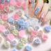 3D Flower Nail Charms 200 Pcs Colorful Acrylic Camellia Rose Flower Nail Art Charms Nail Rhinestones Gems Nail Accessories for DIY Nail Art Designs Jewelry Making (Multi-Colored A)