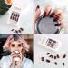SIUSIO 24Pcs Medium Ombre Coffin Nails - Red Wine Full Cover Press On Nail Art Tips for Women and Girls - Buy Online on SooperMarket.com