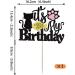 Happy Birthday Cat Cake Topper - Glittery Black Kitten Decoration for Birthday Baby Shower & Wedding Parties - Buy Online on SooperMarket.com