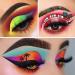 Kalolary 12 Colors Fluorescent Nail Powder - Neon Pigments Dust for Halloween & Christmas Makeup - Buy Online on SooperMarket.com