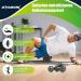 Buy Fascia Roll Set - 3D Texture Massage with Instructions & Poster (German) | Klein Duoball Fascia Ball & Roller - Black Green EPP - International Shipping Available - Buy Online on SooperMarket.com