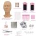 RIISCA Eyelash Extension Kit with Professional Mannequin Head and 4pc Removable Eyelids - Perfect for Beginners and Skilled Lash Artists - Buy Online on SooperMarket.com