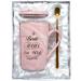 Bokalaka Mother's Day gift for mom mother gift mom gifts birthday present best mom in the world - 400 ml pink ceramic coffee cup with lid spoon and gift box Mama2