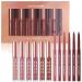 KIMIEYE 12Pcs Lip Liner and Lipstick Set - Waterproof Velvety Matte Lipstick Gift Kit for Women (SET A) - Buy Online on SooperMarket.com