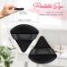 AMMON 6 Pcs Black Triangle Soft Makeup Powder Puff Set - Velour Makeup Sponge Puff for Loose Mineral Powder & Body Contouring - Buy Online on SooperMarket.com